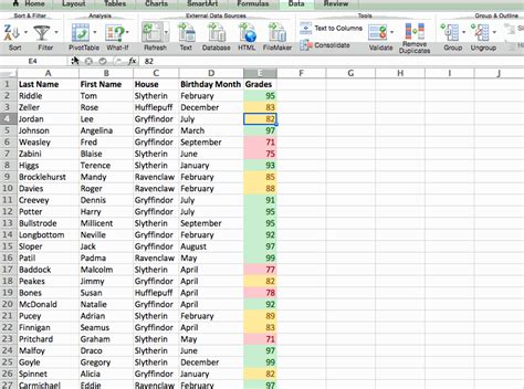 how to sort data in excel for mac