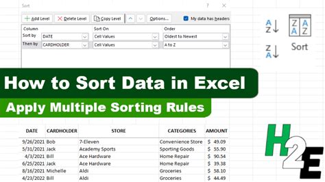 how to sort date in excel with multiple columns