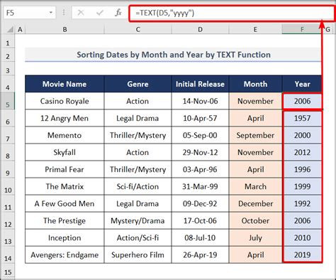 how to sort dates by month in excel