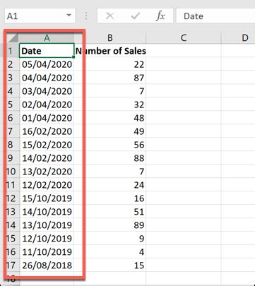 how to sort dates in excel oldest to newest
