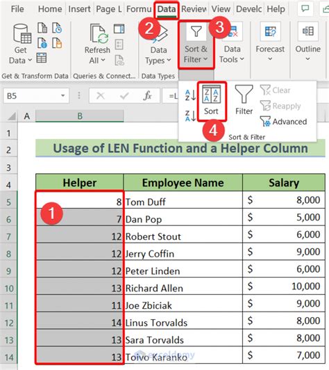 how to sort in excel by amount