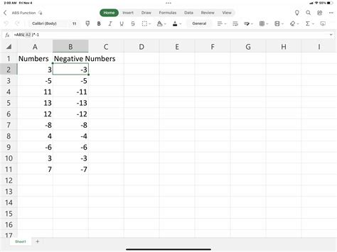 how to sort in excel by negative numbers