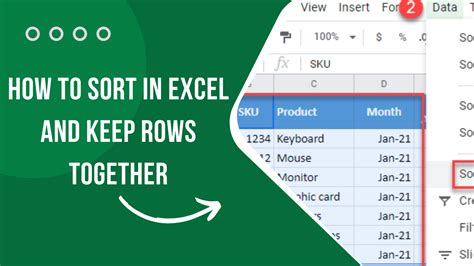 how to sort multiple rows in excel at the same time