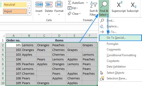 how to sort out blank cells in excel