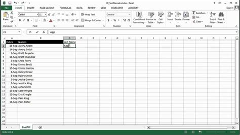 how to sort same name in excel