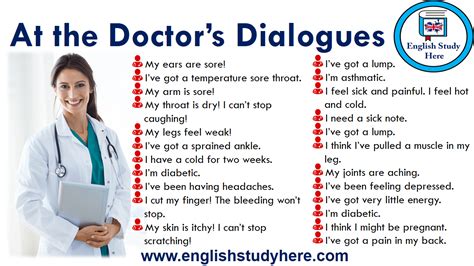 how to speak with doctor in english