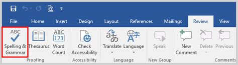 how to spell and grammar check on word