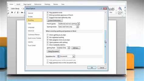 how to spell check in microsoft word 2010