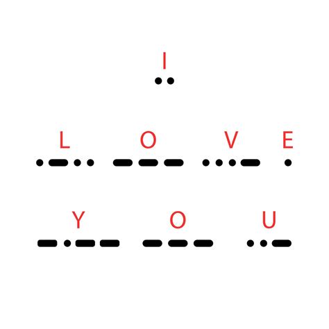 how to spell love in morse code