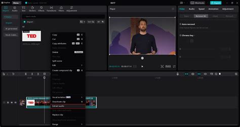 how to split audio in capcut