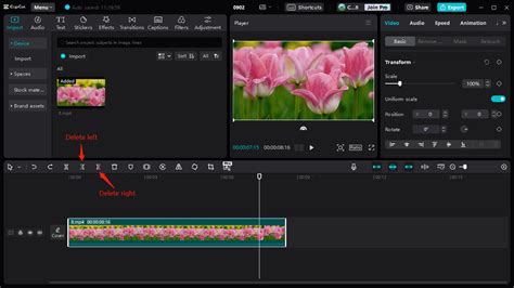 how to split video on capcut computer