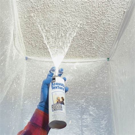 how to spray popcorn ceiling