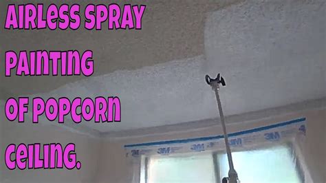 how to spray popcorn ceiling from a spray can