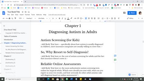 how to start a book in google docs