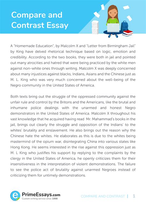 how to start a compare and contrast essay example introduction