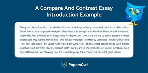how to start a compare and contrast essay introduction