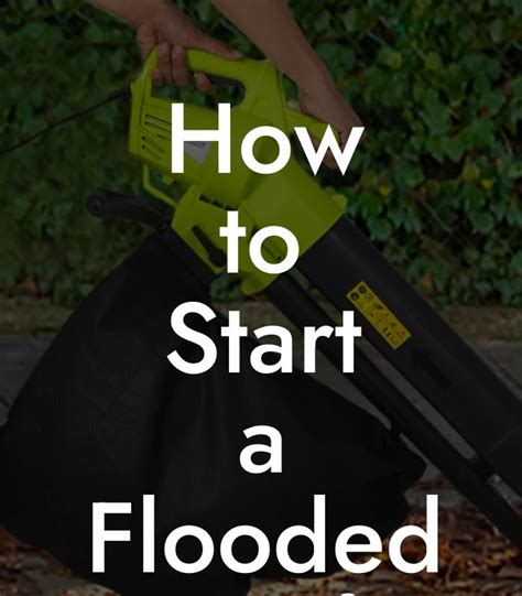 how to start a flooded leaf blower