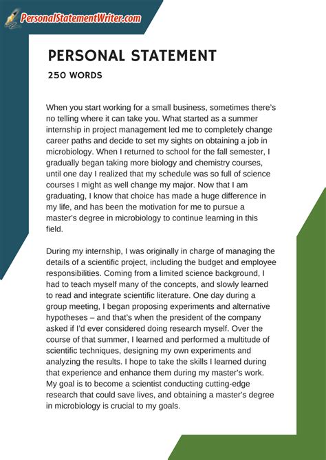 how to start a personal statement for a job examples