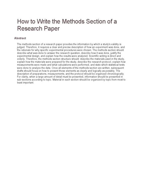 how to start a research methods paper