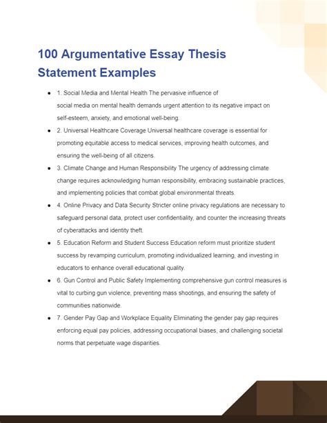 how to start a thesis statement in an argumentative essay