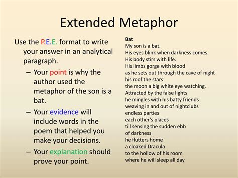 how to start an extended metaphor