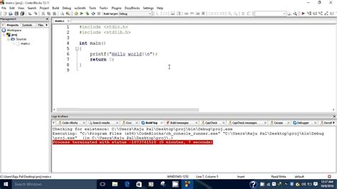 how to start c programming in code blocks