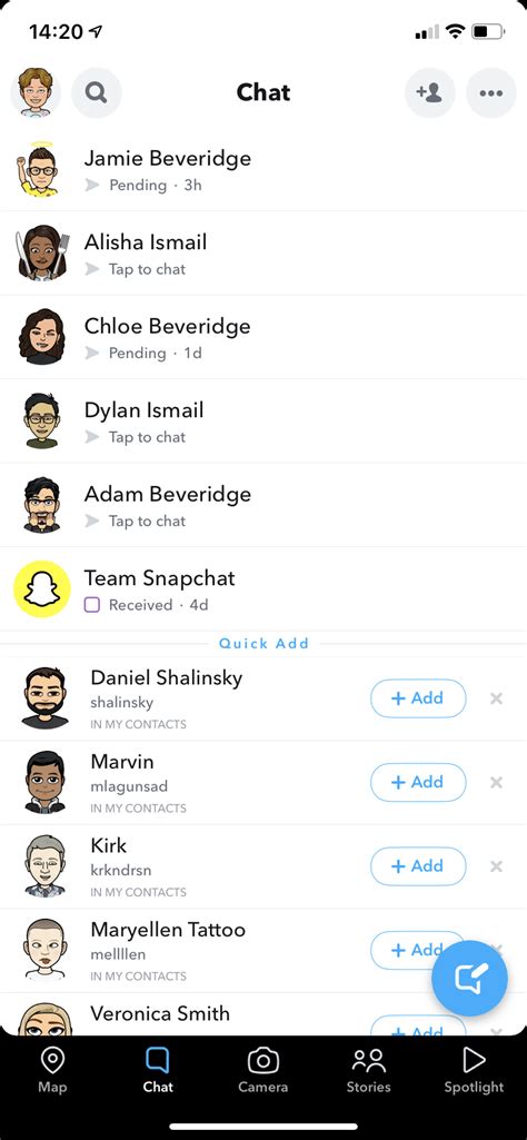 how to start chat on snapchat