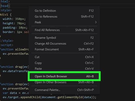 how to start html in visual studio code