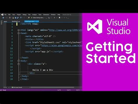 how to start html project in visual studio code