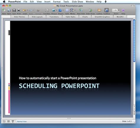 how to start powerpoint presentation on mac