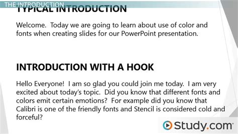 how to start presentation in class sample