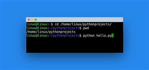 how to start python script in terminal linux