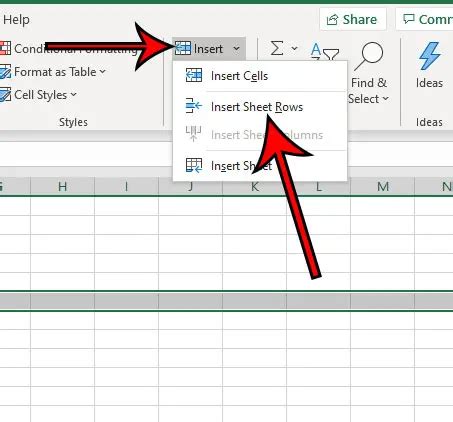 how to stick one row in excel