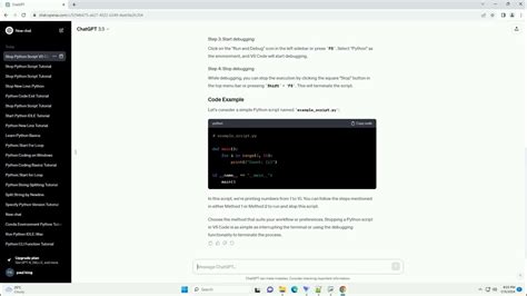 how to stop a python program in vs code