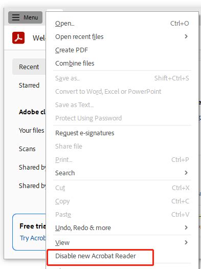 how to stop adobe acrobat from automatically opening downloaded pdf files