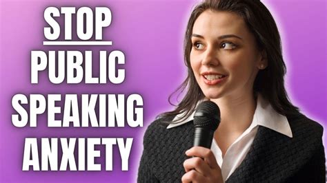 how to stop anxiety before public speaking