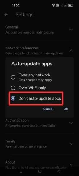 how to stop automatic app update in samsung