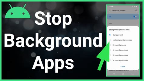how to stop background apps in android