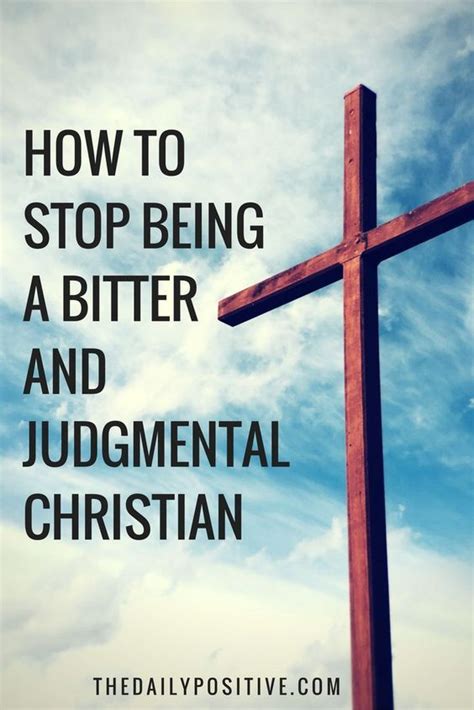 how to stop being judgemental as a christian