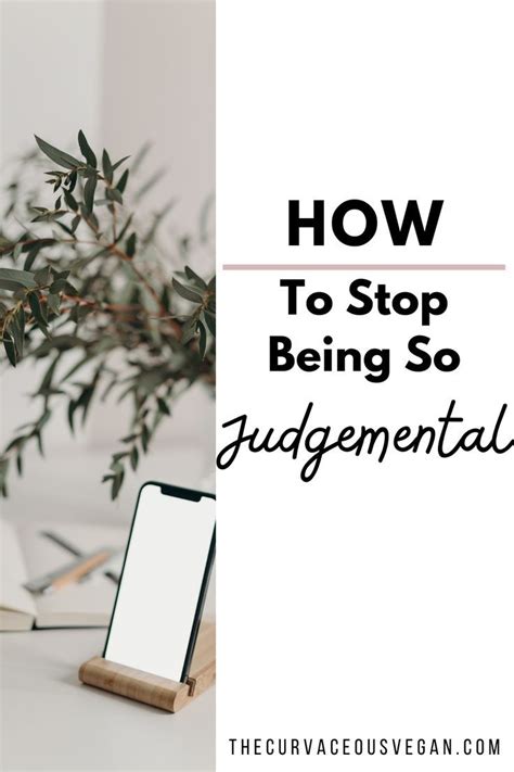 how to stop being judgemental book