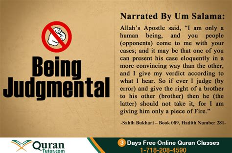 how to stop being judgemental islam