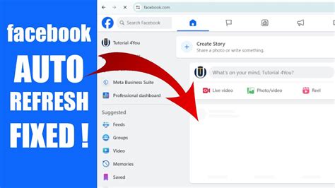how to stop facebook from refreshing browser