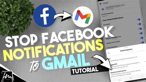 how to stop facebook notifications to gmail
