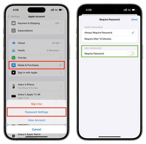 how to stop iphone from asking for password when downloading apps