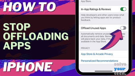 how to stop iphone from offloading certain apps