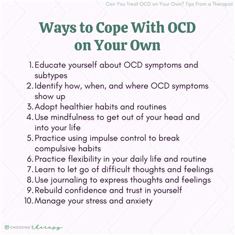 how to stop ocd on your own
