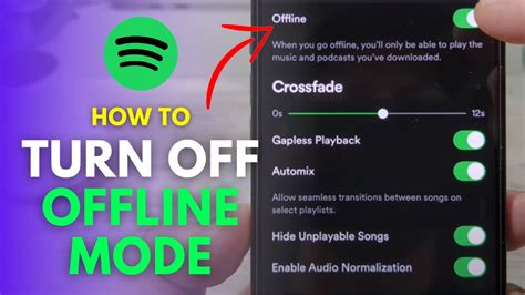 how to stop offline mode on spotify