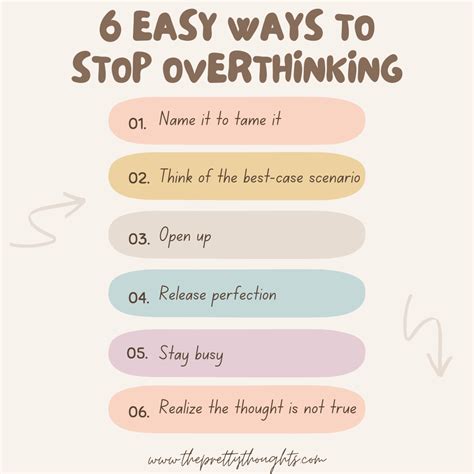 how to stop overthinking tips