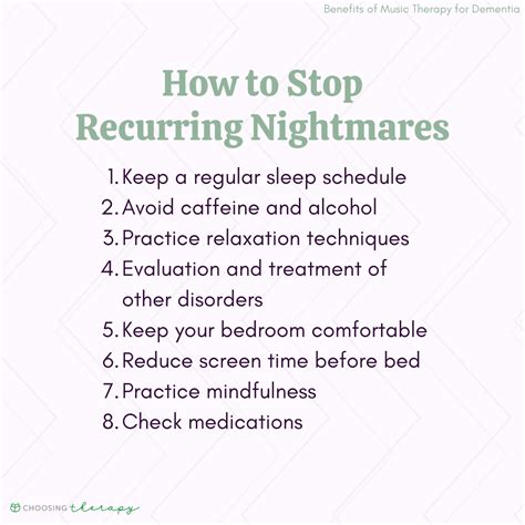 how to stop recurring nightmares in adults