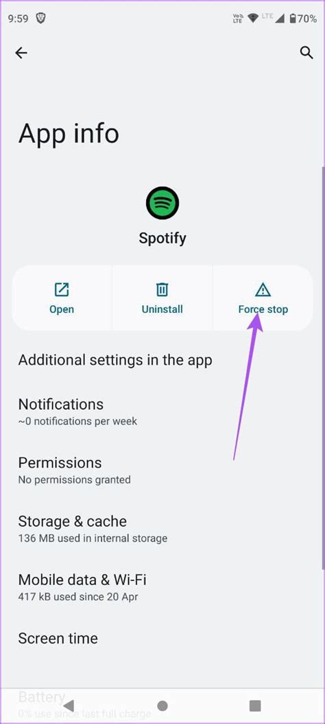 how to stop spotify on android